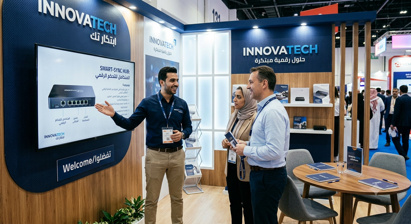 جناح شركة احترافي داخل معرض في الرياض
